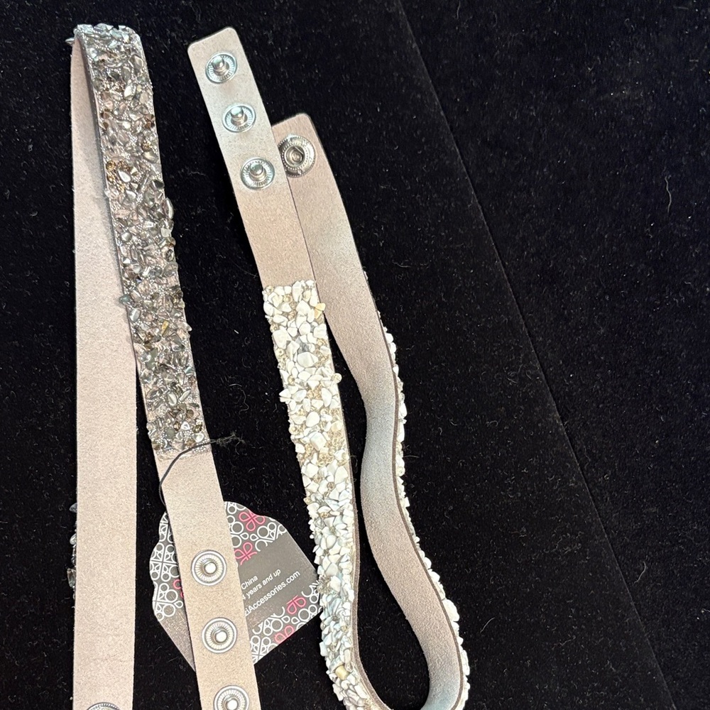 Paparazzi Sparkling Silver and Cream Bracelets